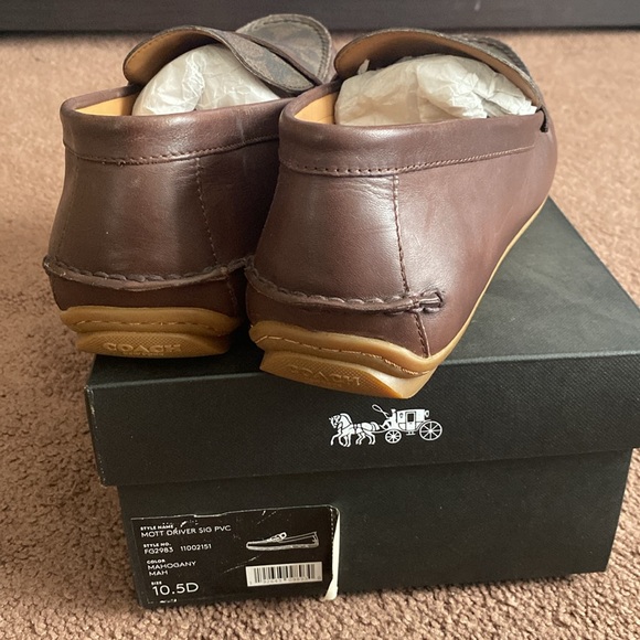 Coach Men's Brown and Green Loafers - Picture 7 of 13